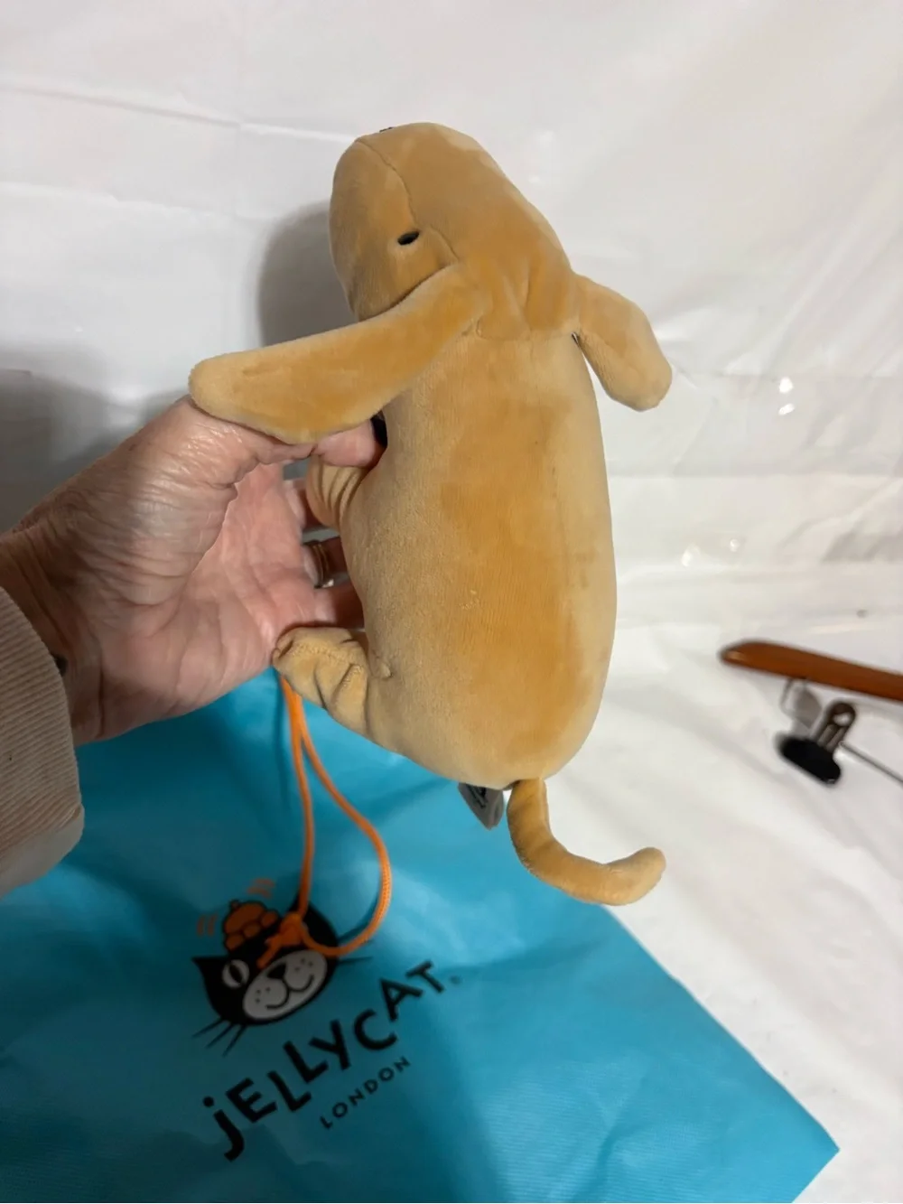 Jellycat Mellow Mallow Dog Retired and hard to find! Jellycat bag is included.
